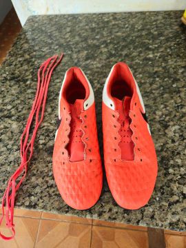 Chuteiras Nike Society - Branca/Laranja - Tamanho 44