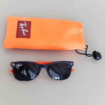 Óculos Ray-Ban Junior Kids Infanto Juvenil New Wayfarer RJ9052S 178/80 Azul / Laranja