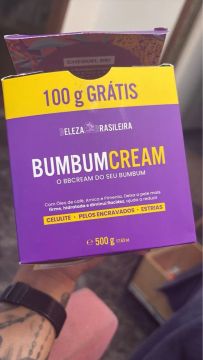 Bumbum Cream na caixa 
