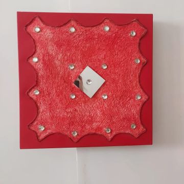 Quadro Decorativo em MDF com Pedrarias e Espelho 