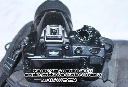 Maquina fotografica Nikon D 3100 com lente