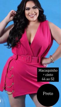 Macaquinho plus size