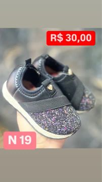Tênis Infantil Glitter N 19