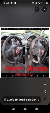 Capa de volante costurada