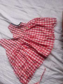 Vestido xadrez vermelho infantil