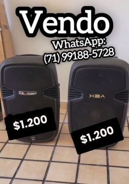 Vendo Duas Caixas de Som KBA ativa profissional 