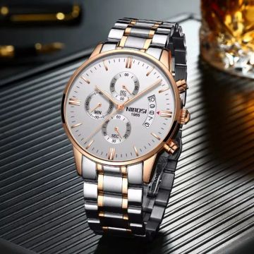Relogio Masculino Nibosi 2309 Prata/Dourado