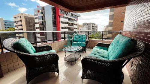 Apartamento 175m², 3 Suítes, Nascente, Closet, Dependência, Ponta Verde - Maceió Alagoas