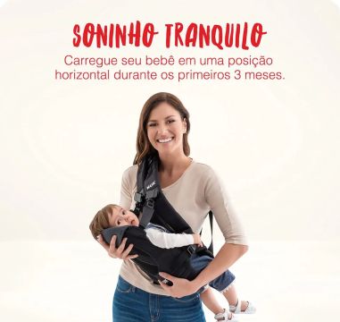 Canguru Baby Carrier Supreme Comfort 4 em 1 Preto - NUK