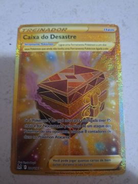 Caixa do desastre brilhante dourado
