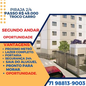 2/4 , Pronta entrega, condominio fechado passo 49 mil, troco carro oportunidade
