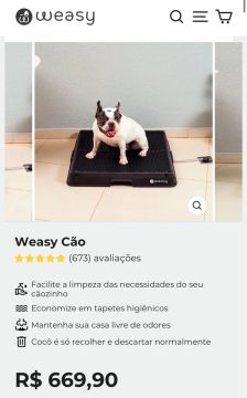Weasy Cão - Banheiro Higiênico para Cães
