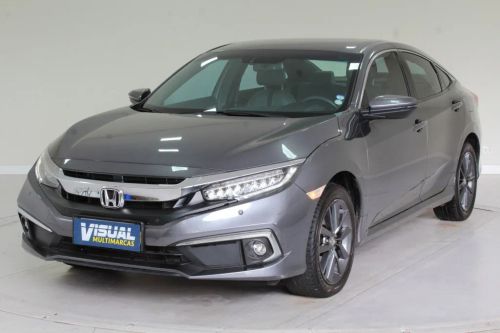 HONDA CIVIC EXL  2.0 FLEX AUTOMÁTICO CVT 7M - 2021 - CINZA