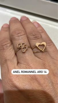 ANEL BANHADO OURO ROMANEL ARO 14  