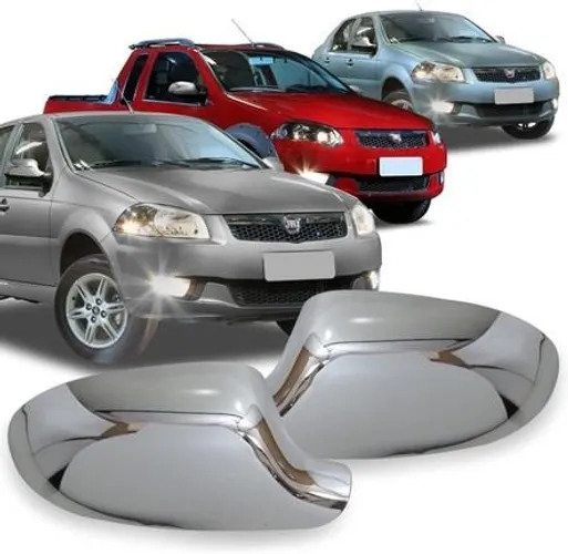 Aplique Cromado Retrovisor Fiat Strada G4 Celebration 2012 à 2019 Par - 06062
