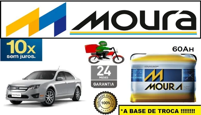Bateria Moura Ford Fusion 60Ah 12v