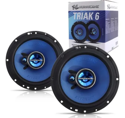 Kit Par De Alto Falantes Hurricane Triaxial 6 Polegadas