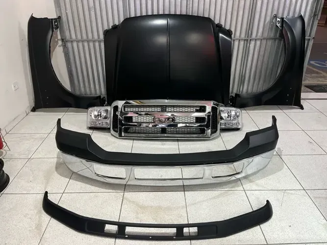Kit frente peças f250 capo parachoque grade farol