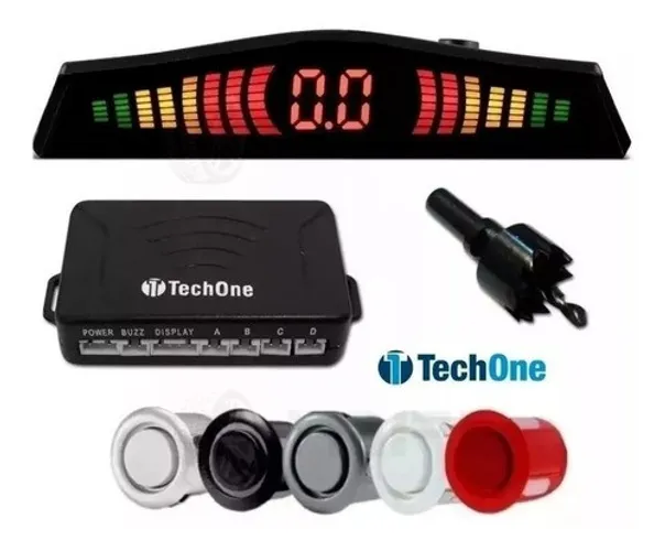 Sensor Estacionamento Ré Display Tech One várias cores