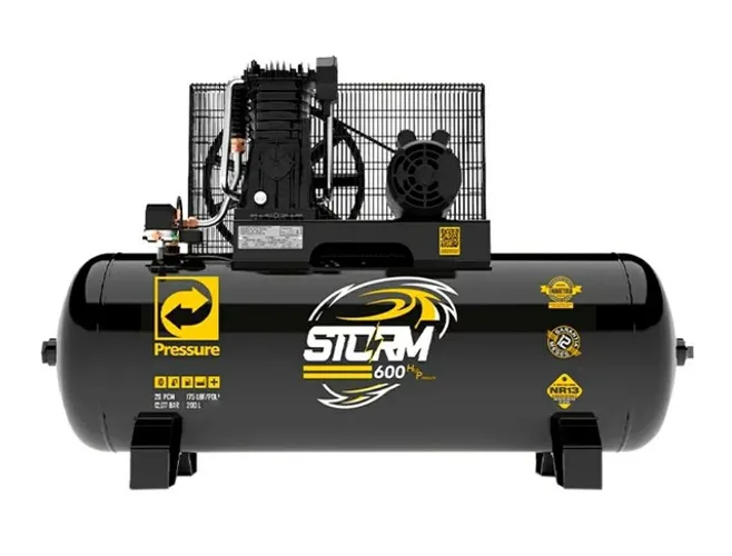 Compressor de ar Strom 20 pés 200 litros pressure industrial 