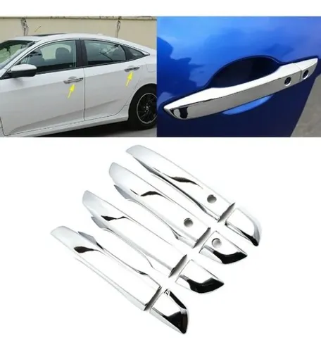 Aplique Cromado Maçaneta Honda Civic G10 2017 à 2021 4 Portas