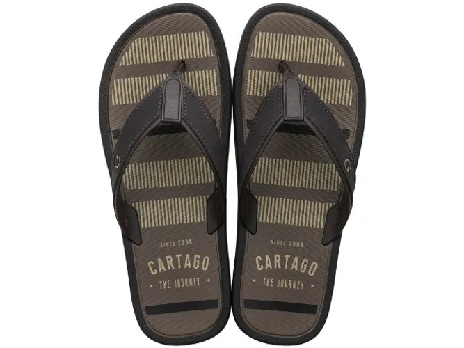 Chinelo Masculino Cartago Maiorca II Marrom/Marrom/Bege Original