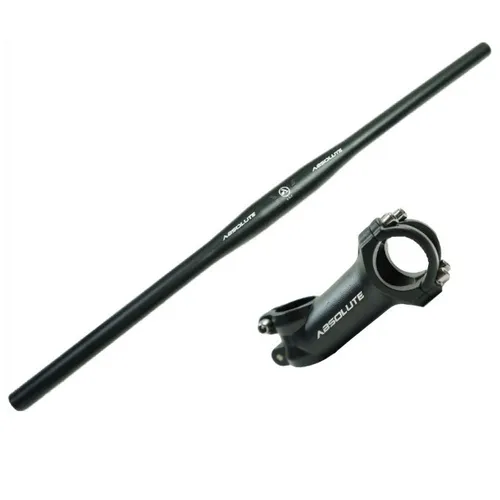 Guidão Bike MTB Absolute Alumínio 720mm Reto + Mesa Avanço 90mm 22º Negativa 7833