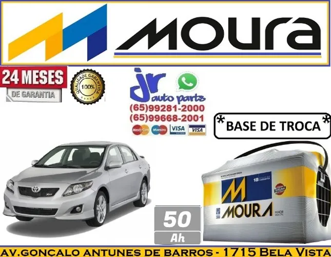 Bateria Moura Corolla (2002 a 2018) 50Ah 12v