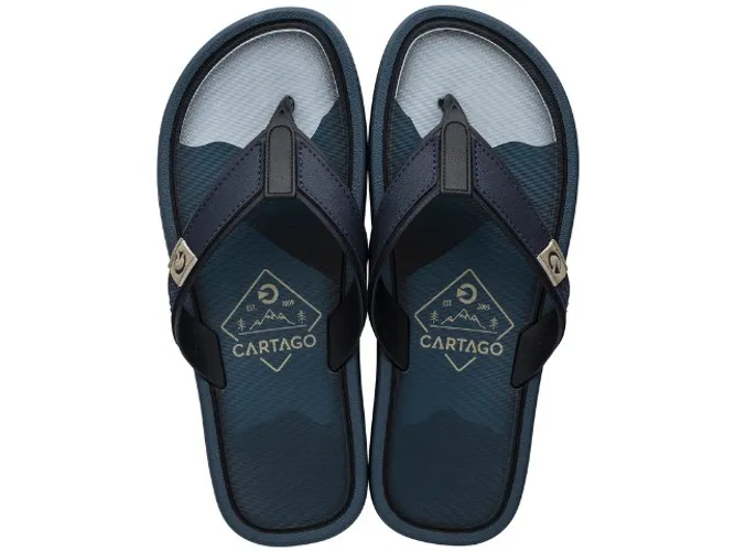 Chinelo Masculino Cartago Maiorca II Preto/Cinza/Bege Original