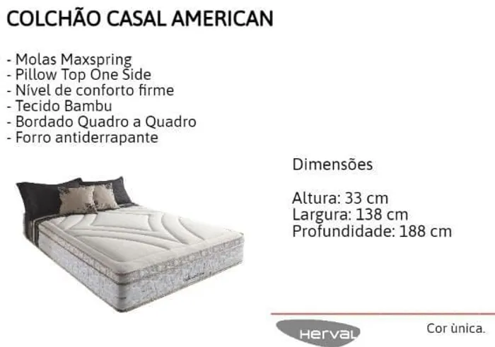 Quarto colchão casal de molas