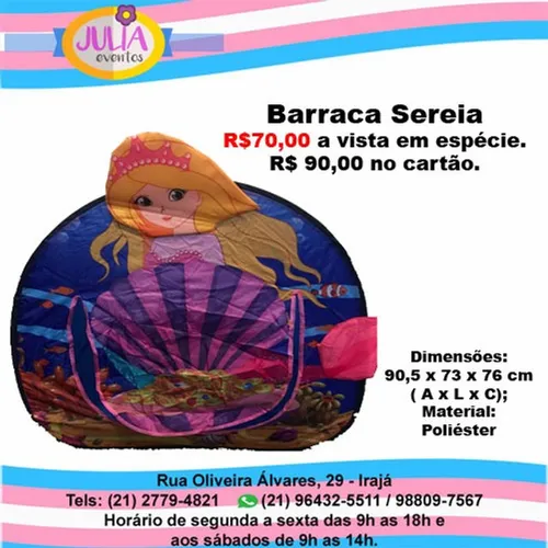 Barraca (toca) da sereia