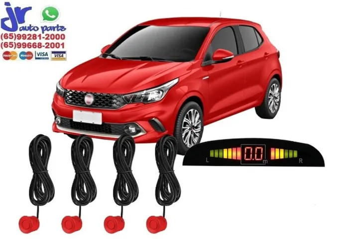 Kit sensor de estacionamento ré Vermelho Argo