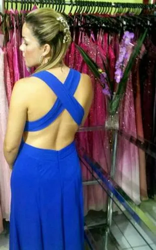 Vestido de festa azul royal