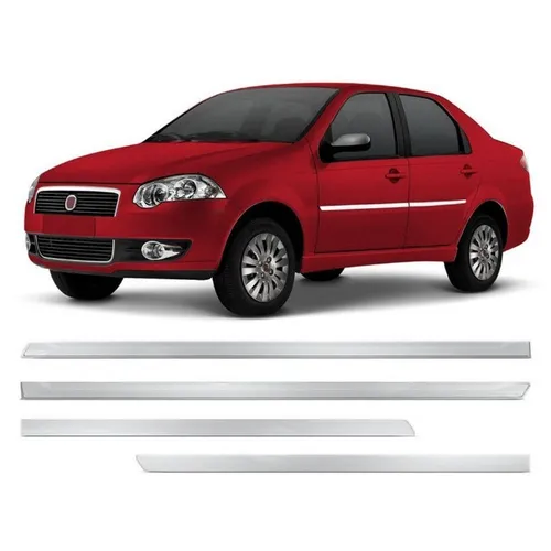 Friso Lateral Cromado Fiat Siena 2008 à 2016 4 Portas