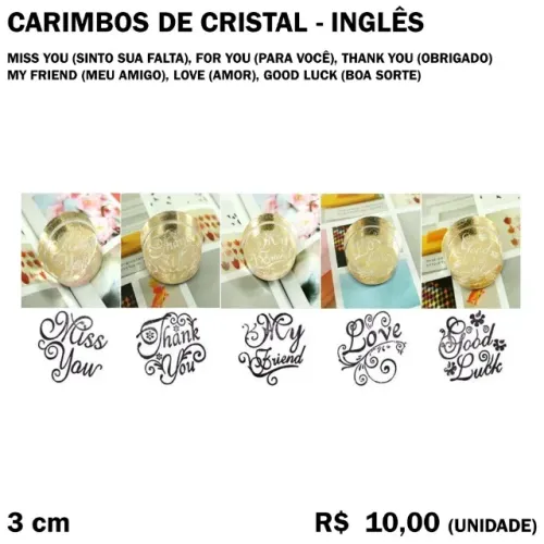 Carimbo de Cristal em Inglês