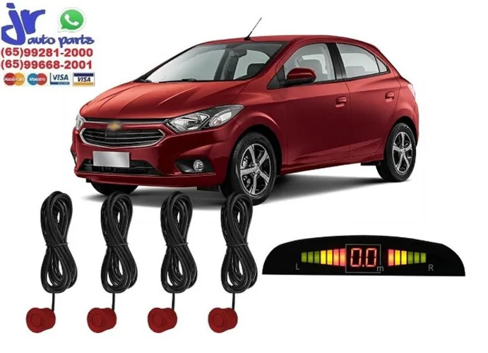 Kit sensor de estacionamento ré Vermelho Onix