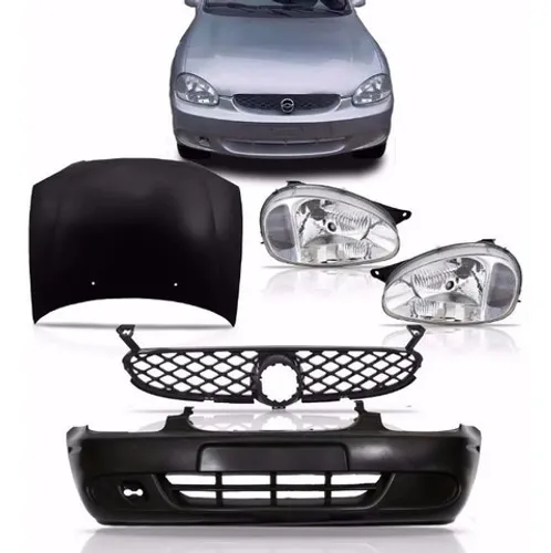 Kit Frente Corsa Corsinha Hatch e Sedan 2001 2002 2003 2004 2005 2007 2008 2009 2010