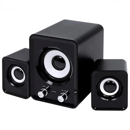 Caixa De Som 2x1 Subwoofer Conexão P2 Usb Potência 11w Rms Preto