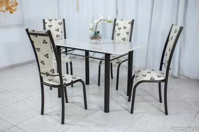 Mesa 014 Café 120×75 c 4 Cadeiras Frete Grátis - Até 12x 