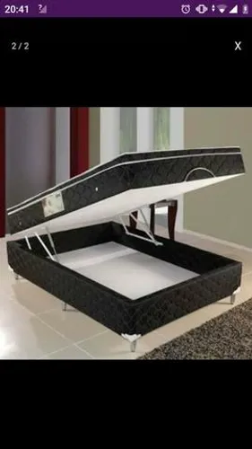 Cama casal box baú com molas linha Confort 12 parcelas R$ 129.00