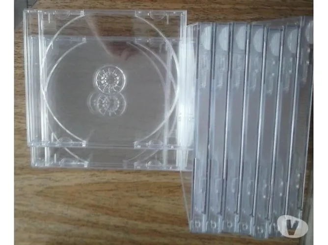 Capinha Box Cd e Dvd acrilico fundo preto e transparente