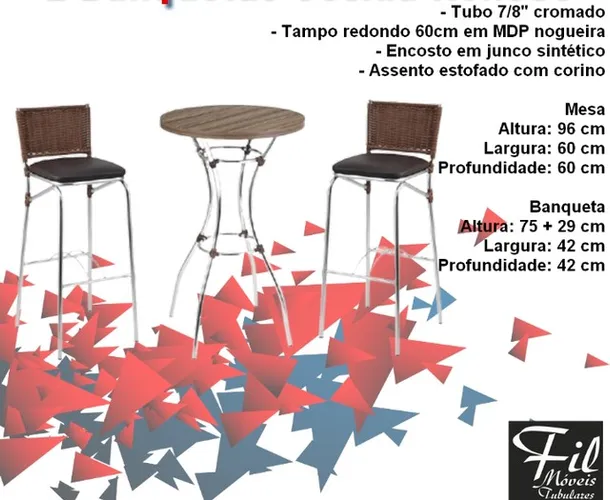 Varanda cozinha mesa com banquetas