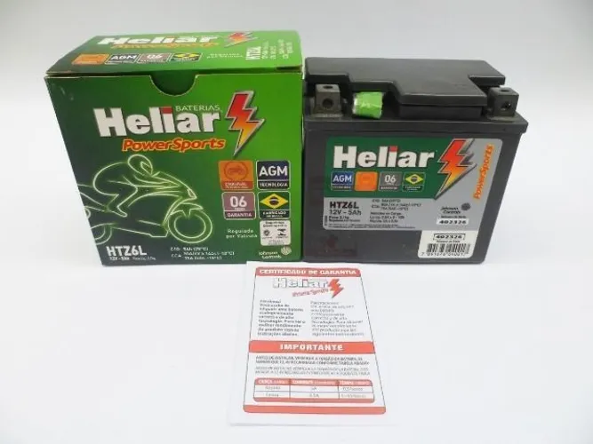 Bateria heliar 5ah titan/xre/bateria 160 original( nova). (Entrega Grátis)