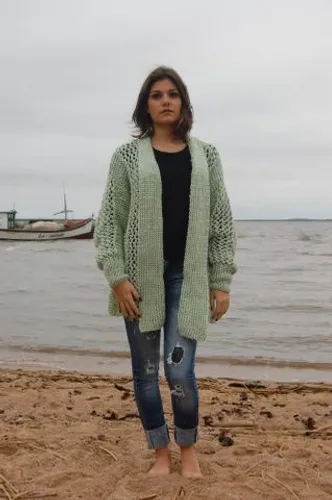 Casaco feito à mão (tricot)