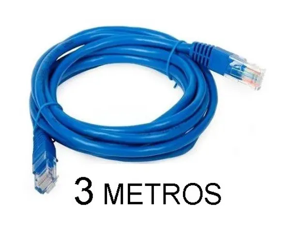 Cabo De Rede Ethernet 3 Metros P/ Internet Rede Adsl Rj45