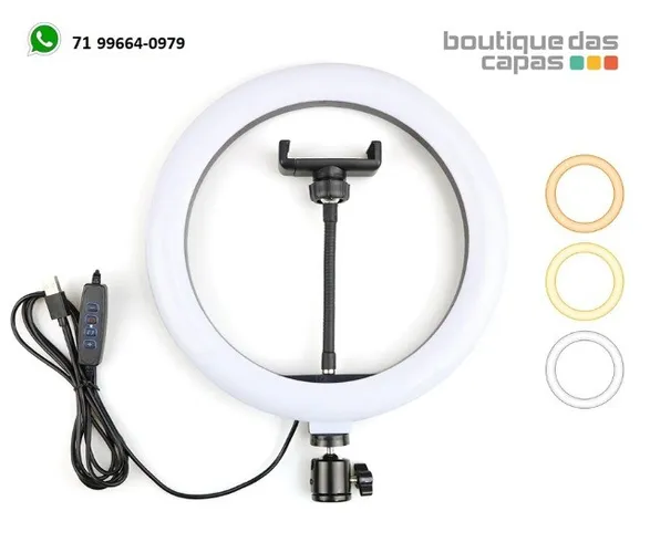 Ring light iluminador 10 polegadas 26 cm com controle - sem tripé