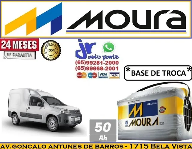 Bateria Moura Fiorino EVO 1.4 Flex (2010 a 2018) 50Ah 12v