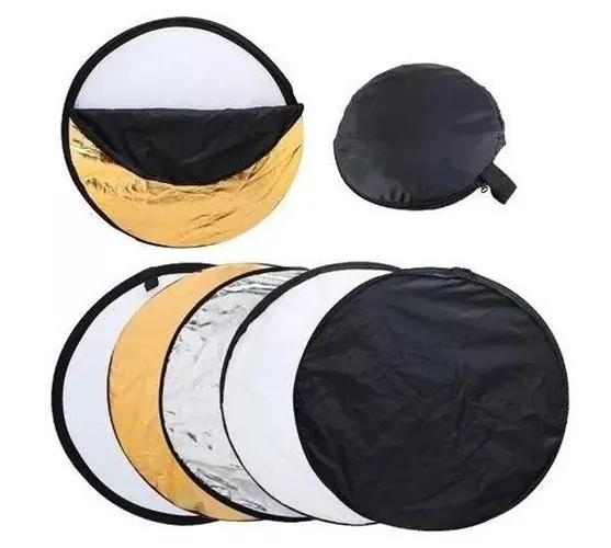 Rebatedor Redondo Dobrável 5x1 de 60 / 80 / 110cm Com Case de Transporte - Foto / Vídeo