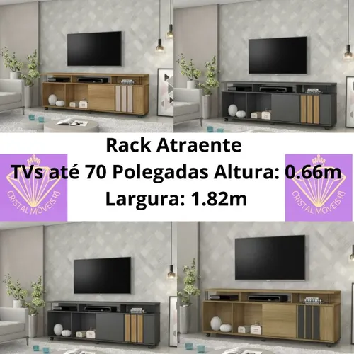 Rack Bancada Atraente - TV até 75" (SM)