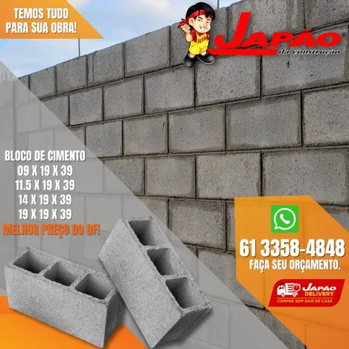 Bloco de Cimento Várias Medidas Melhor Preço do DF Faça Seu Orçamento no Whatsapp